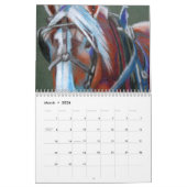 Calendrier Mural Chevaux, l'art de Nancy J. Bailey (Mar 2026)