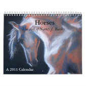 Calendrier Mural Chevaux, l'art de Nancy J. Bailey (Protection)