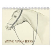 Calendrier Mural Chevaux vintages d'Arabie (Protection)