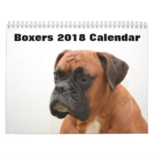 Calendrier Mural Chiens 2018 de boxeurs