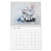 Calendrier Mural Chiens et numériques art (Jan 2027)