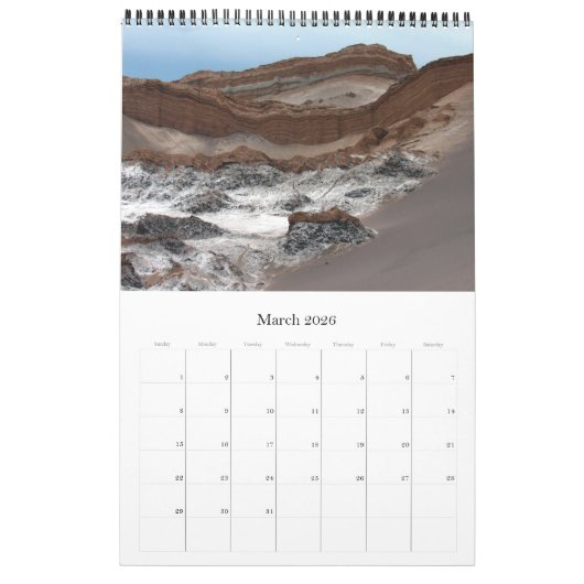 Calendrier Mural chili se demande (Mar 2026)