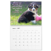 Calendrier Mural Chiots australiens de berger (Mar 2027)