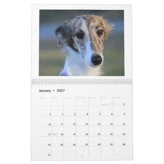 Calendrier Mural Chiots de soie 2013 de Windhound (Jan 2027)