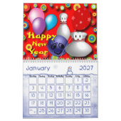 Calendrier Mural Choisissez la date de début (Jan 2027)