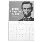 Calendrier Mural Citations de Abe Lincoln 2015 (Mar 2027)