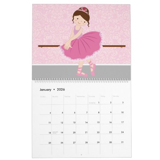 Calendrier Mural Citations de danse (Jan 2026)