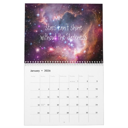 Calendrier Mural Citations inspirées de hippie de citation de (Jan 2026)