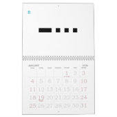 Calendrier Mural Code Morse Alphabet 24 Mois (Jan 2026)