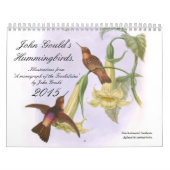 Calendrier Mural Colibris 2015 de John Gould (Protection)