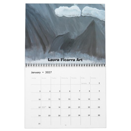 Calendrier Mural Collecte d'eau (Jan 2027)