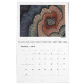 Calendrier Mural Collection bleue Fractales Abstraites 2026 (Feb 2027)