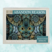 Calendrier Mural Collection bleue Fractales Abstraites 2026