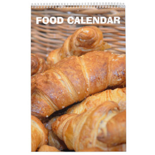 Calendrier Mural Collection d'images alimentaires de 12 mois