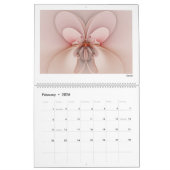 Calendrier Mural Collection rouge Fractales Abstraites 2026 (Feb 2026)