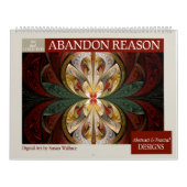 Calendrier Mural Collection rouge Fractales Abstraites 2026 (Protection)