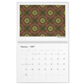 Calendrier Mural Collection verte Fractales Abstraites 2026 (Feb 2027)