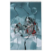Calendrier Mural conception abstraite fractale (Protection)