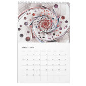 Calendrier Mural conception abstraite fractale (Mar 2026)