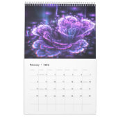 Calendrier Mural conception abstraite fractale (Feb 2026)