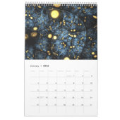 Calendrier Mural conception abstraite fractale (Jan 2026)