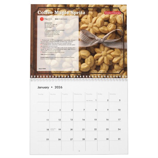 Calendrier Mural Cookie du mois (Jan 2026)