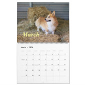 Calendrier Mural Corgis sur le mettre 2014 (Mar 2026)