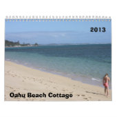 Calendrier Mural Cottage 2013 de plage d'Oahu (Protection)