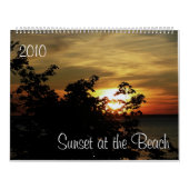 Calendrier Mural Coucher du soleil à la plage 2010 (Protection)