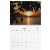 Calendrier Mural Coucher du soleil à la plage 2010 (Mar 2027)