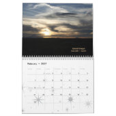 Calendrier Mural Coucher du soleil de lever de soleil (Feb 2027)
