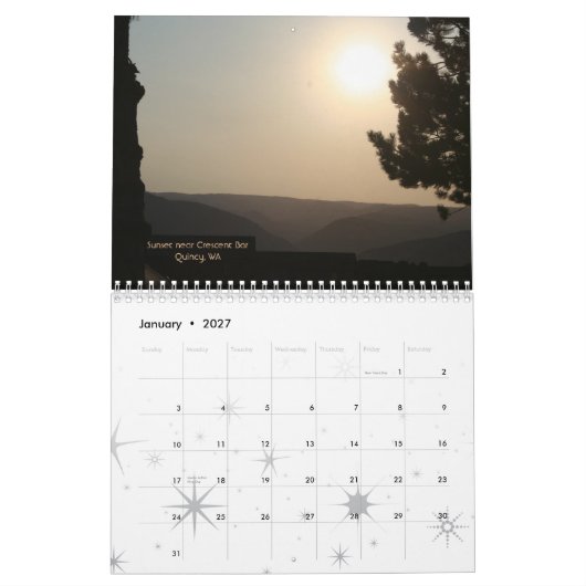 Calendrier Mural Coucher du soleil de lever de soleil… (Jan 2027)