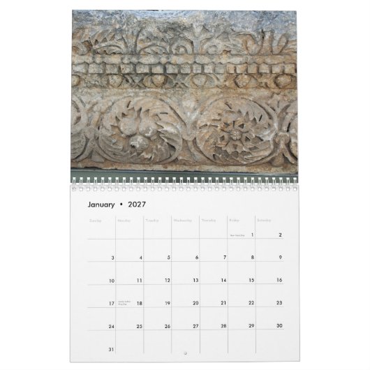Calendrier Mural Couleurs et textures de l'Israël (Jan 2027)