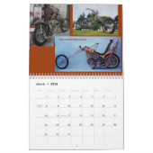 Calendrier Mural Couperets classiques de taille moyenne de moto (Mar 2026)