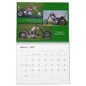 Calendrier Mural Couperets classiques de taille moyenne de moto (Feb 2027)