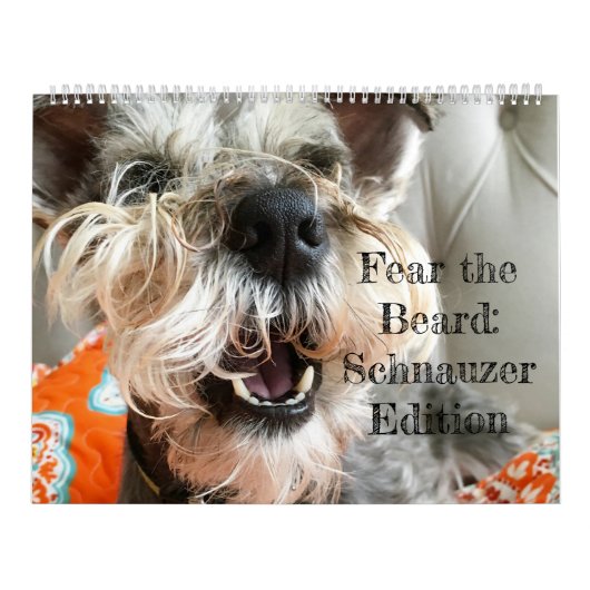 Calendrier Mural Craignez la barbe : Édition de Schnauzer (Protection)