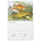 Calendrier Mural Créatures marines vintages et faune marine (Mar 2026)