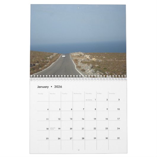 Calendrier Mural Crète (Jan 2026)