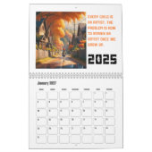 Calendrier mural d'animation de la sagesse inspira (Jan 2027)