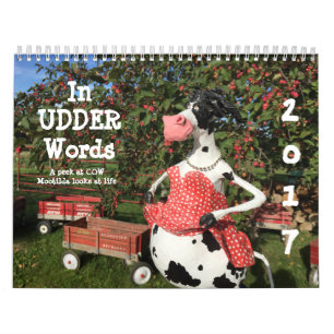 Calendrier Mural Dans la MAMELLE les mots est un COWlendar