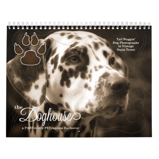Calendrier Mural Dans le Dog House Fun Amoureux des chiens Date (Protection)