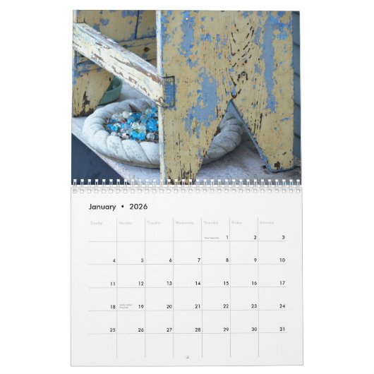 Calendrier Mural dans le jardin 2010 de ma soeur (Jan 2026)