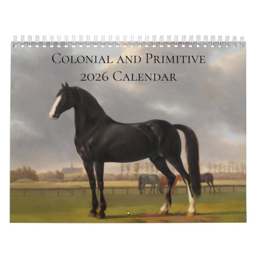 Calendrier mural d'art américain ancien 2026 (Protection)