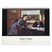 Calendrier mural d'art fin Edgar Degas (Protection)