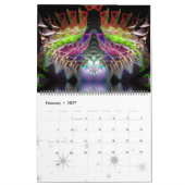 Calendrier mural de 12 mois ARTS fractales (Feb 2027)