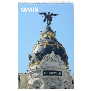 Calendrier mural de 12 mois autour de Madrid