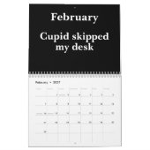 Calendrier mural de bureau hilarant 2026 (Feb 2027)