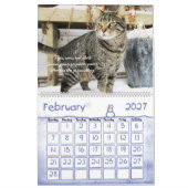 Calendrier mural de chat 2017 (Feb 2027)