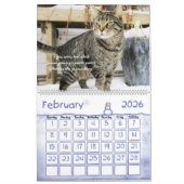 Calendrier mural de chat 2017 (Feb 2026)