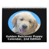 Calendrier mural de chiot de golden retriever (Protection)